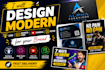 design modern logo, business card, thumbnail and poster professionally