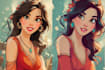 do disney cartoon portrait