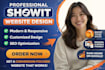 update, redesign showit website, nice landing page, showit template