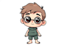 draw cute cartoon human character