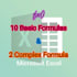 write 5 simple and 1 complex formulas for your data