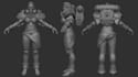 create high detailed 3d warhammer 40k model,3d armored warrior,3d printable, stl