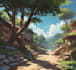 draw vtuber background in anime style