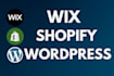 fix wordpress, shopify, wix, website help support maintenance developer manager