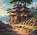 draw anime background, 2d environment, landscape