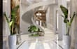 luxury lobby interior design with realistic 3d
