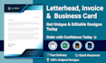 create professional editable letterhead invoice and business card templates