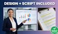 create professional presentation with complete script included