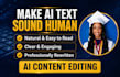 humanize ai content into human writing