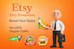 do etsy store promotion to increase etsy traffic