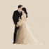 draw flat minimalist wedding couple portrait