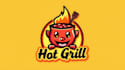 make an amazing hot grill logo design