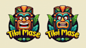 make a high quality tiki mask logo