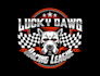 design incredible dog racing logo