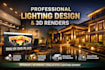 exterior, interior lightning design, evo dialux, photometric analysis