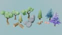 create low poly 3d props and weapons for games