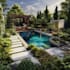landscape design, garden design, backyard, pool and terrace