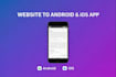 convert your website to flutter mobile app