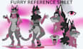 draw furry character reference sheet custom fursona design furry art commission