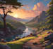 draw anime and concept art landscape background