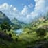 make a fantasy environment, landscape illsutration design