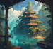 create stylized environment concept art, fantasy background