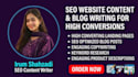 write SEO optimized website content as your content writer