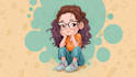 draw a cute and funny cartoon illustration