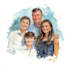 create a watercolor family portrait