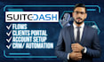 setup suitedash CRM, client portal, dashboard, workflows, automation suitedash