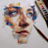 paint strange watercolor artwork and abstract artwork
