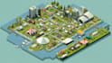 design unique flat vector map illustration, festival, event, city isometric map