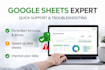 clean up and improve data, formulas, and visualizations in google sheets