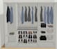 create a PDF document with several closet design options