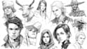 draw character design in sketch