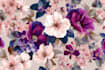 design a seamless floral, textile and fabric pattern