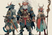 illustrate dnd characters, heroes, and fantasy races
