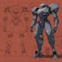 draw mecha and robot reference sheet in anime style