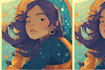 create a beautiful digital illustration