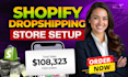 setup and manage shopify dropshipping store, shopify website for passive income