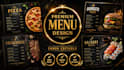 design a professional restaurant menu, food flyer