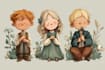 draw cute children comic cartoon in this style