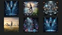 create cinematic ai art posters with futuristic neon effects