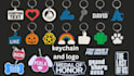 create custom pvc style 3d keychain and logo models for 3d printing