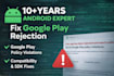 update android app to latest sdk fix google play policy issues