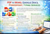 pdf to word,google docs,powerpoint, typing services