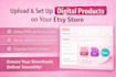 upload and setup digital products on your etsy store