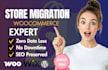 migrate your e commerce website to shopify, woocommerce, without data loss