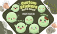 custom cute cartoon food illustration sticker