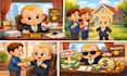draw custom children story book illustration